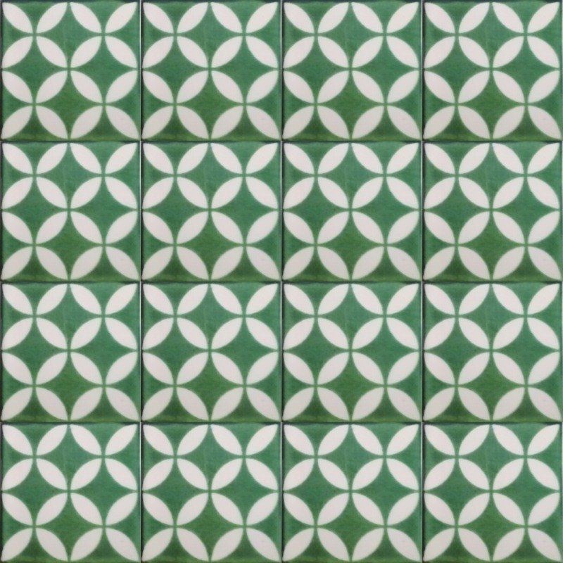 Mexican Talavera Tile - A119_GREEN