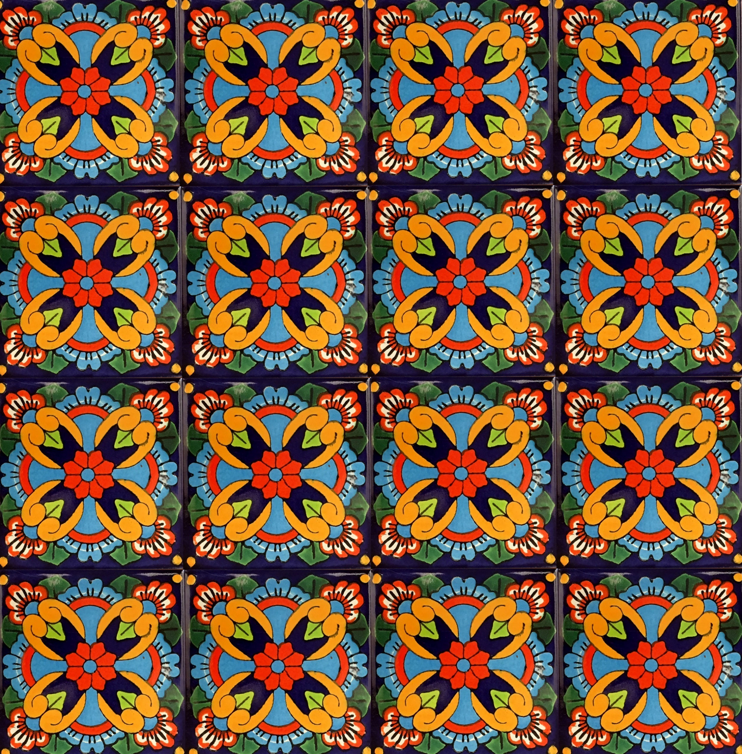 Mexican Talavera Tile - AMT 003