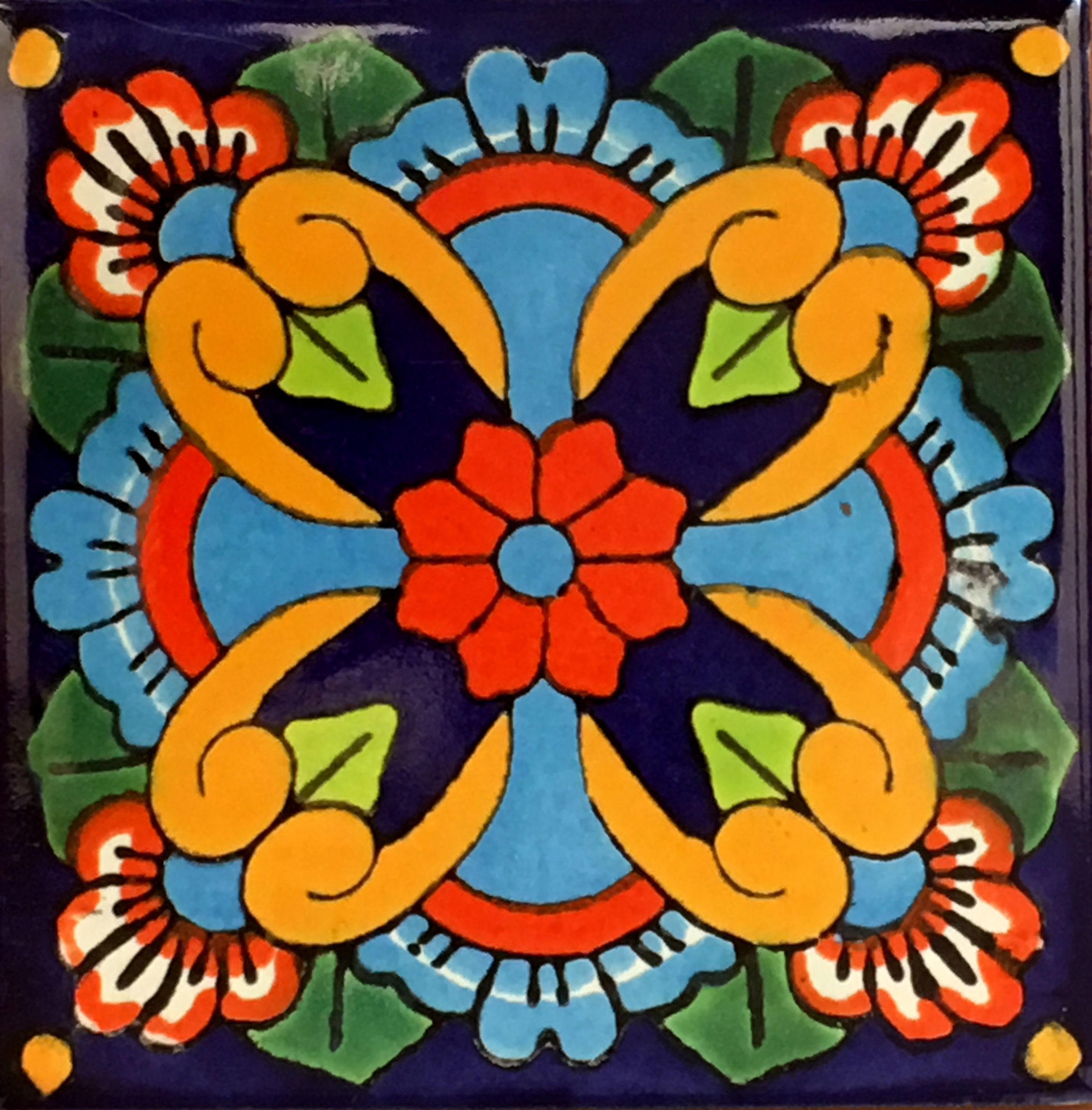 Mexican Talavera Tile - AMT 003