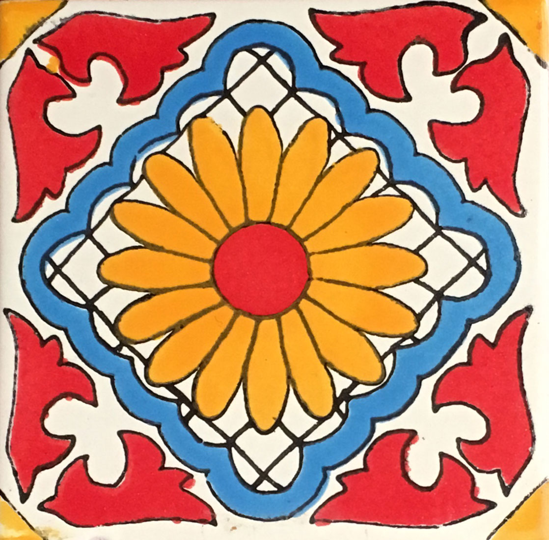 Mexican Talavera Tile - AMT 013 (Liza)
