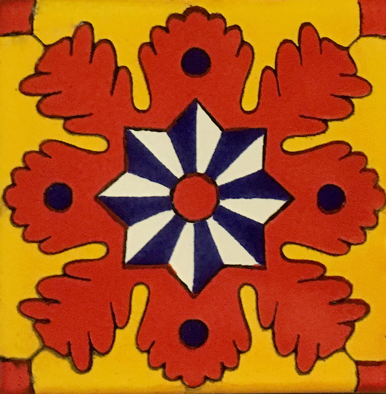 Mexican Talavera Tile - AMT 016 Mustard