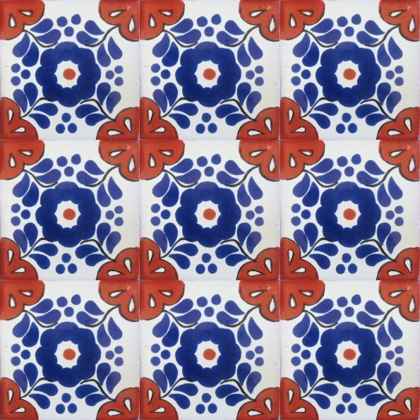 Mexican Talavera Tile – HAD 059_TERRACOTTA