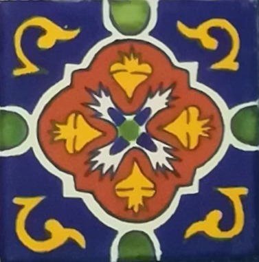 Mexican Talavera Tile - AZ 026 Cobalt