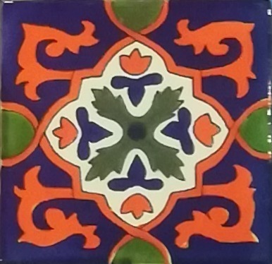 Mexican Talavera Tile - AZ 026 Orange