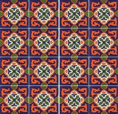 Mexican Talavera Tile - AZ 026 Orange