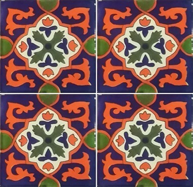 Mexican Talavera Tile - AZ 026 Orange