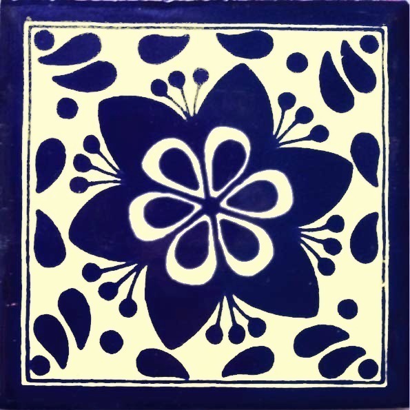 Mexican Talavera Tile – HAD013_COBALT