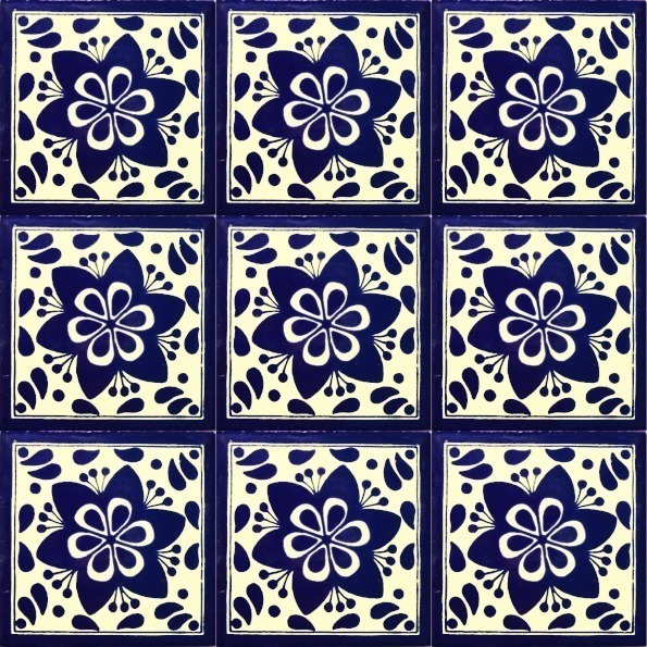 Mexican Talavera Tile – HAD013_COBALT