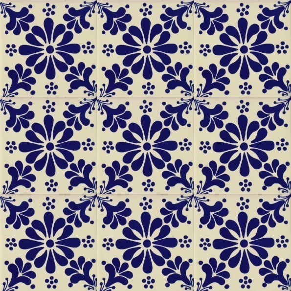 Mexican Talavera Tile – HAD015_COBALT