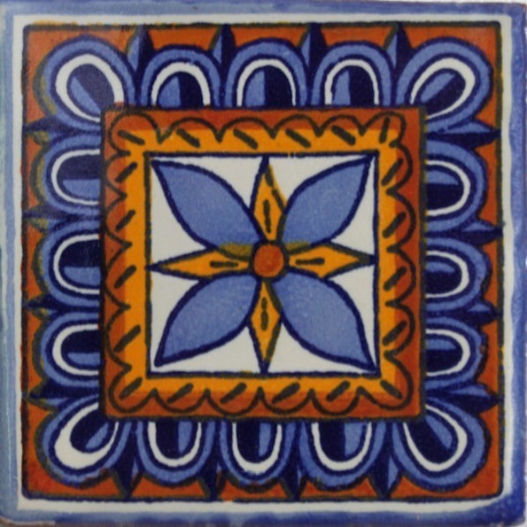 Mexican Talavera Tile - HAD030_BLUE