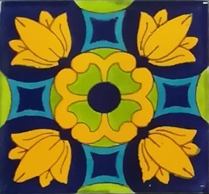 Mexican Talavera Tile - HAD 031_LIME GREEN