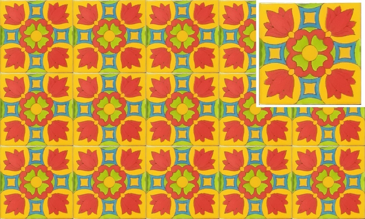 Mexican Talavera Tile - HAD 031_MUSTARD