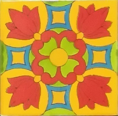 Mexican Talavera Tile - HAD 031_MUSTARD