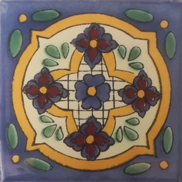 Mexican Talavera Tile - HAD074_LIGHT BLUE