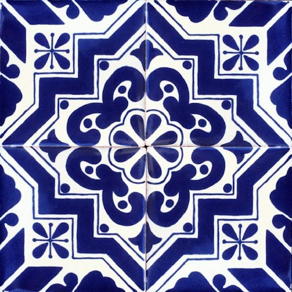 Mexican Talavera Tile – HAD 088_COBALT
