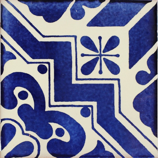 Mexican Talavera Tile – HAD 088_COBALT
