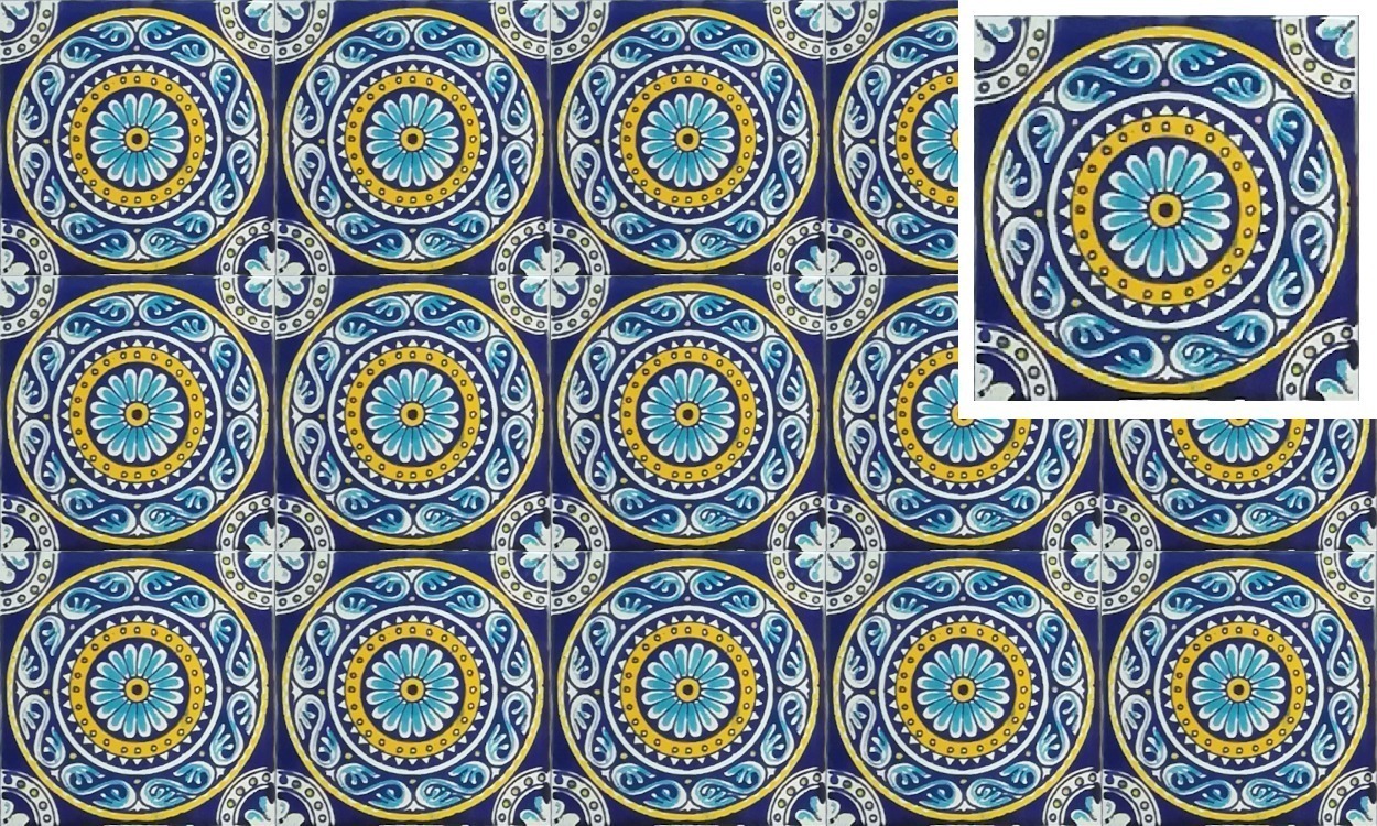 Mexican Talavera Tile - HAD 027_MUSTARD