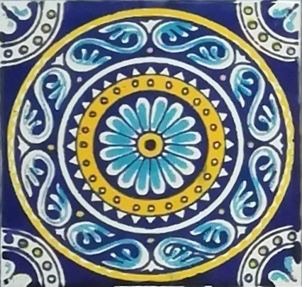 Mexican Talavera Tile - HAD 027_MUSTARD