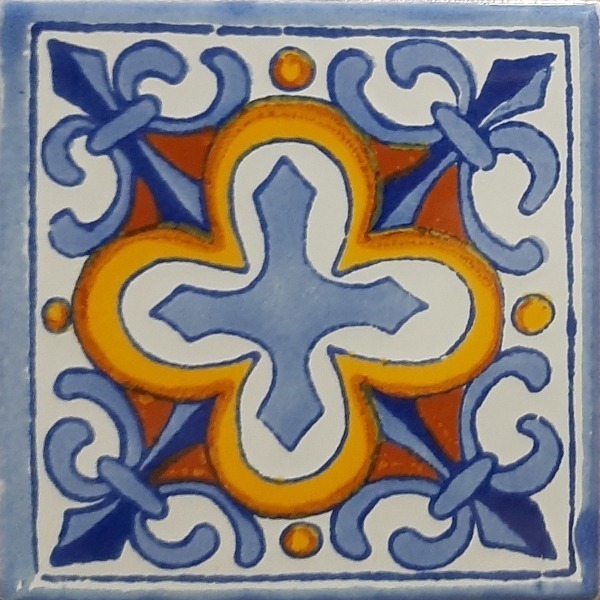 Mexican Talavera Tile - HAD 029_BLUE