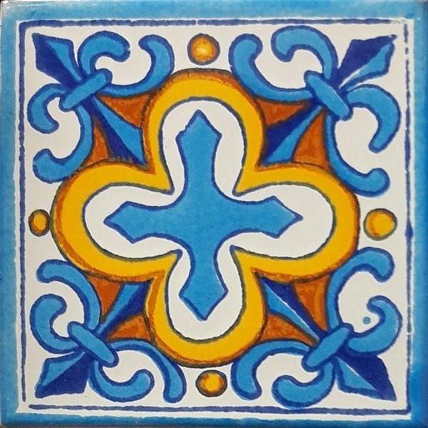 Mexican Talavera Tile - HAD 029_TURQUOISE