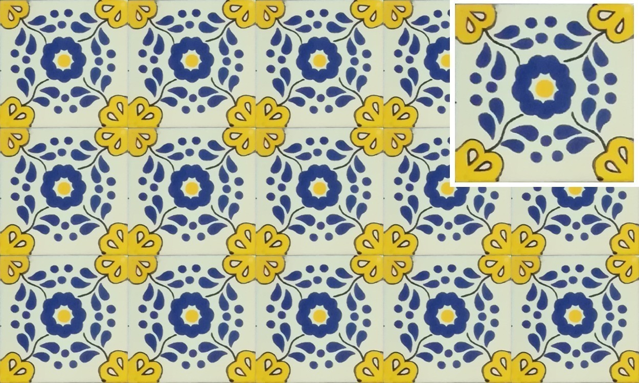 Mexican Talavera Tile - HAD 056_YELLOW