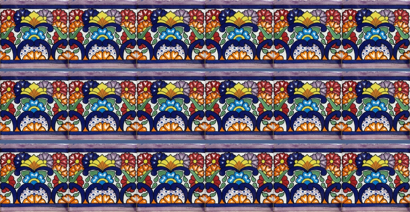Mexican Talavera Tile - HAD 085_PURPLE