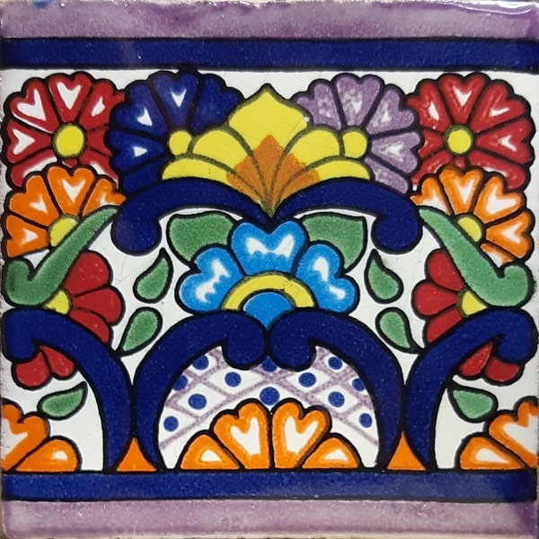 Mexican Talavera Tile - HAD 085_PURPLE