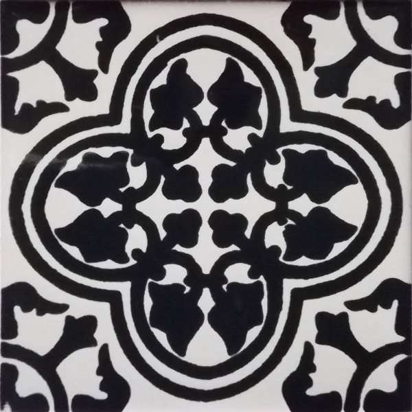 Mexican Talavera Tile - HAD 405_BLACK