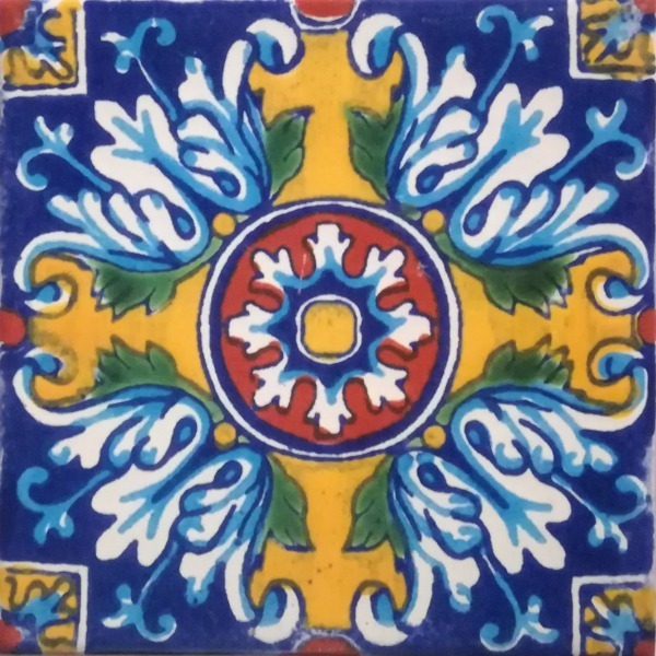 Mexican Talavera Tile - HAD019_MUSTARD