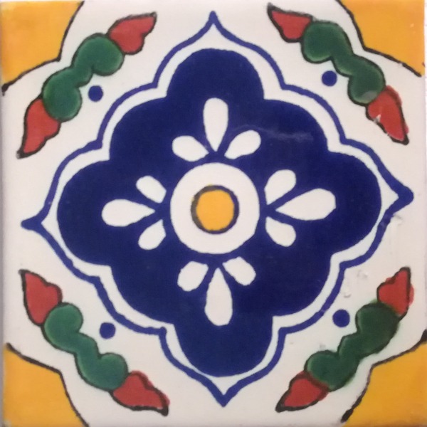 Mexican Talavera Tile – HAD046_MUSTARD