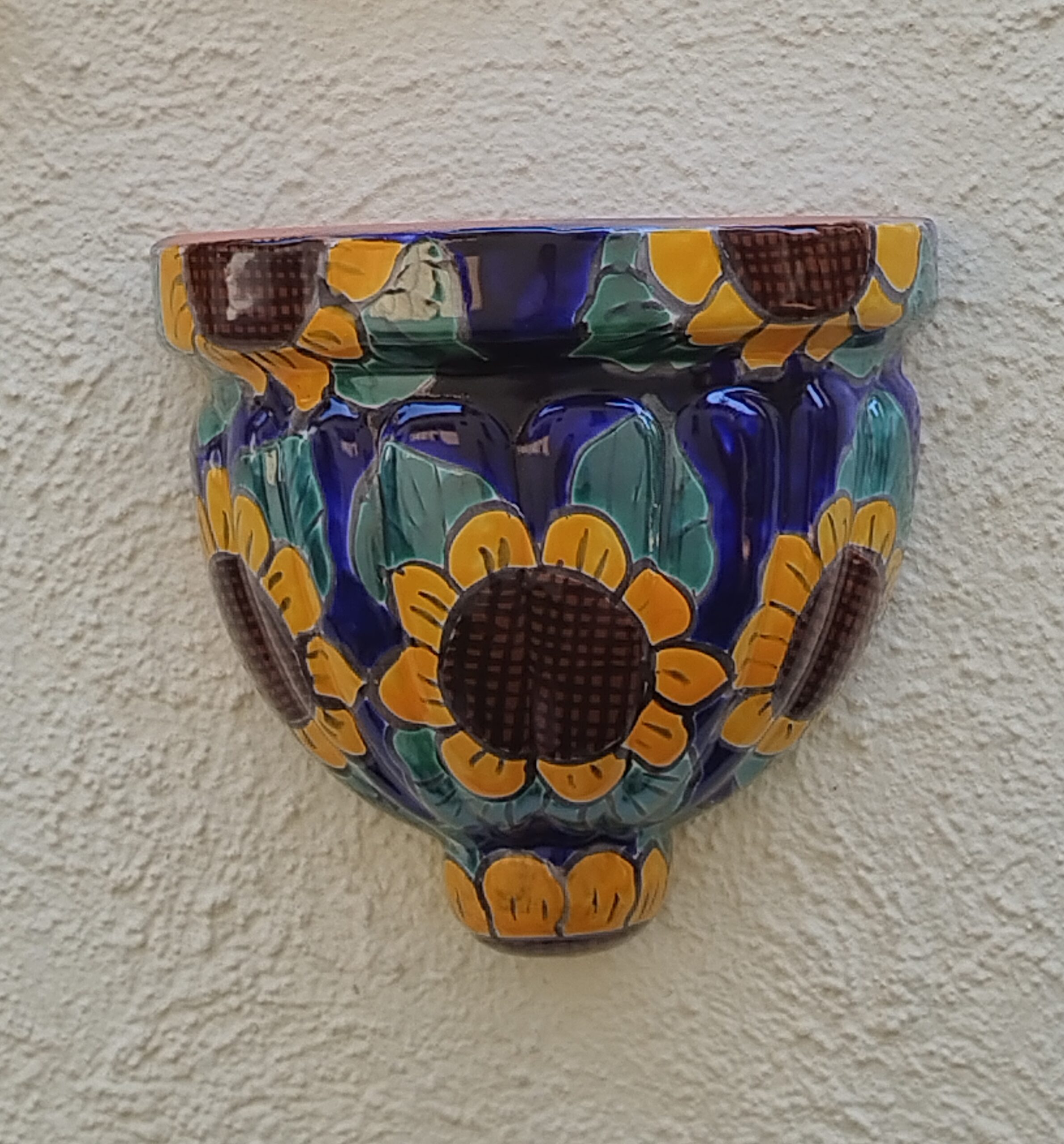 Hand Painted Ceramic Wall Flower Pot (Medium)
