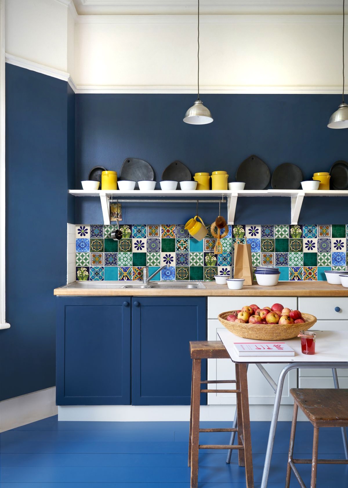 PRE-Packed Box OPTION 5 (36 Tiles) Blue, Mustard & Green Designs