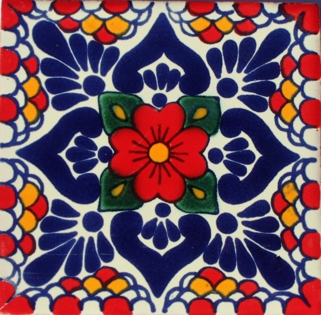 Mexican Talavera Tile – MAN004_RED