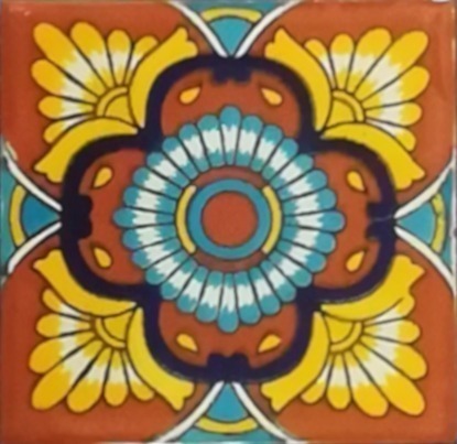 Mexican Talavera Tile -MAN 015_TERRACOTTA
