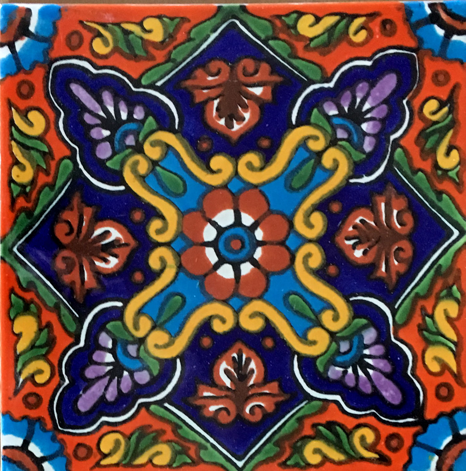 Mexican Talavera Tile - AMT-002