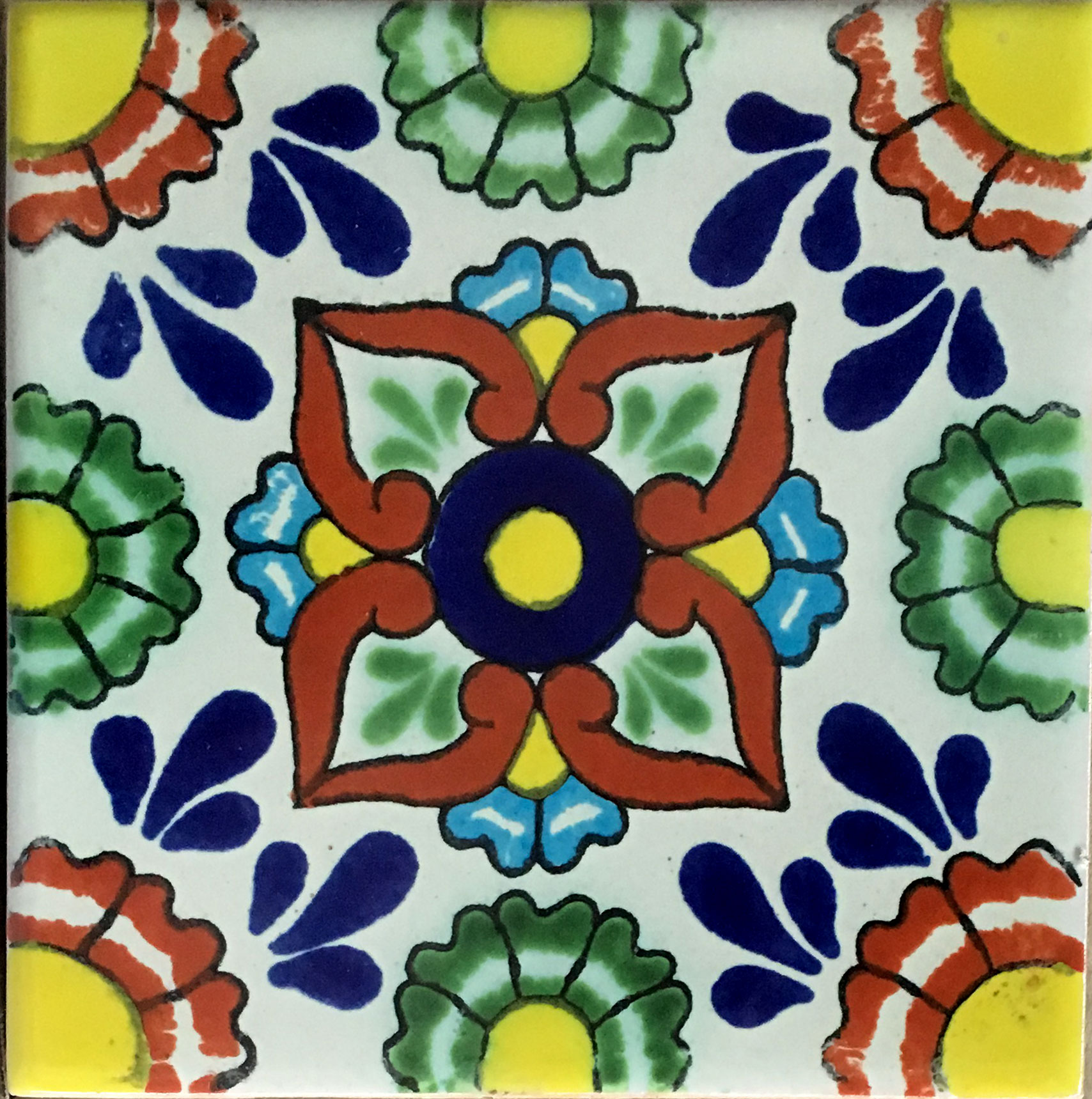 Mexican Talavera Tile - HAD024_ACID YELLOW