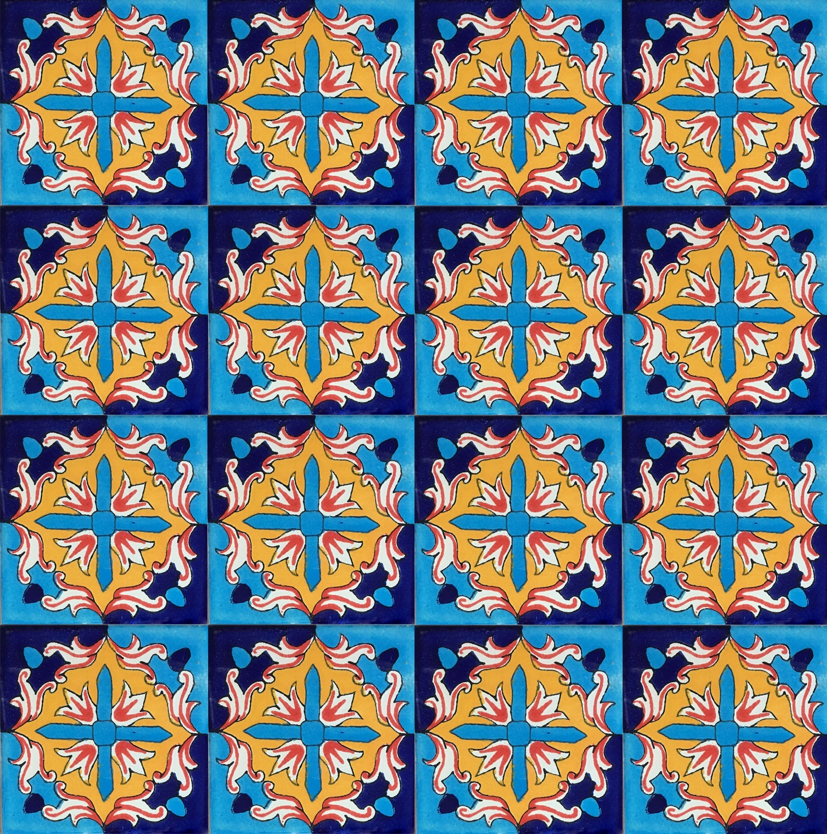 Mexican Talavera Tile - LIBRO TURQUOISE