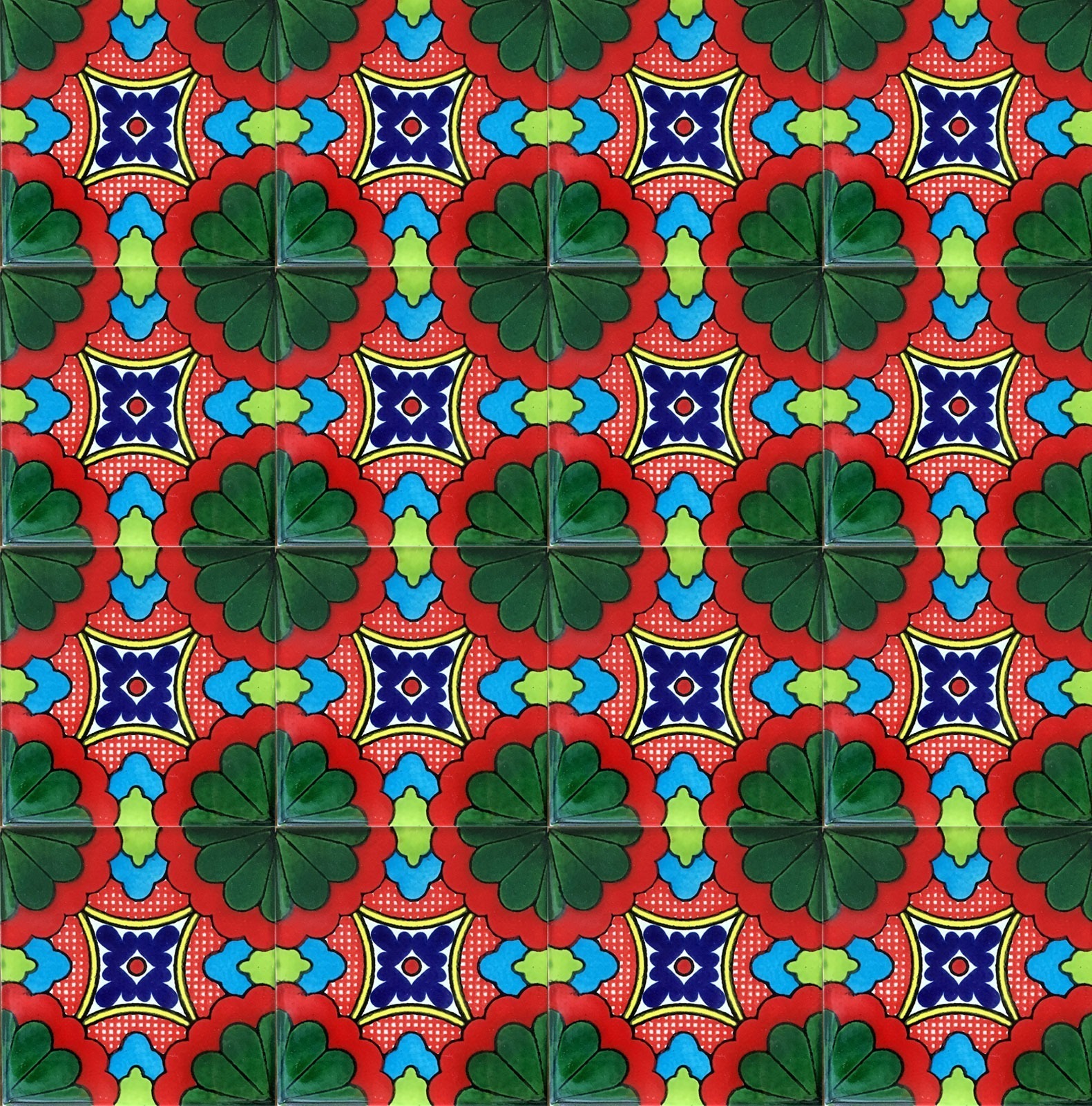 Mexican Talavera Tile - TABOADA VERDE