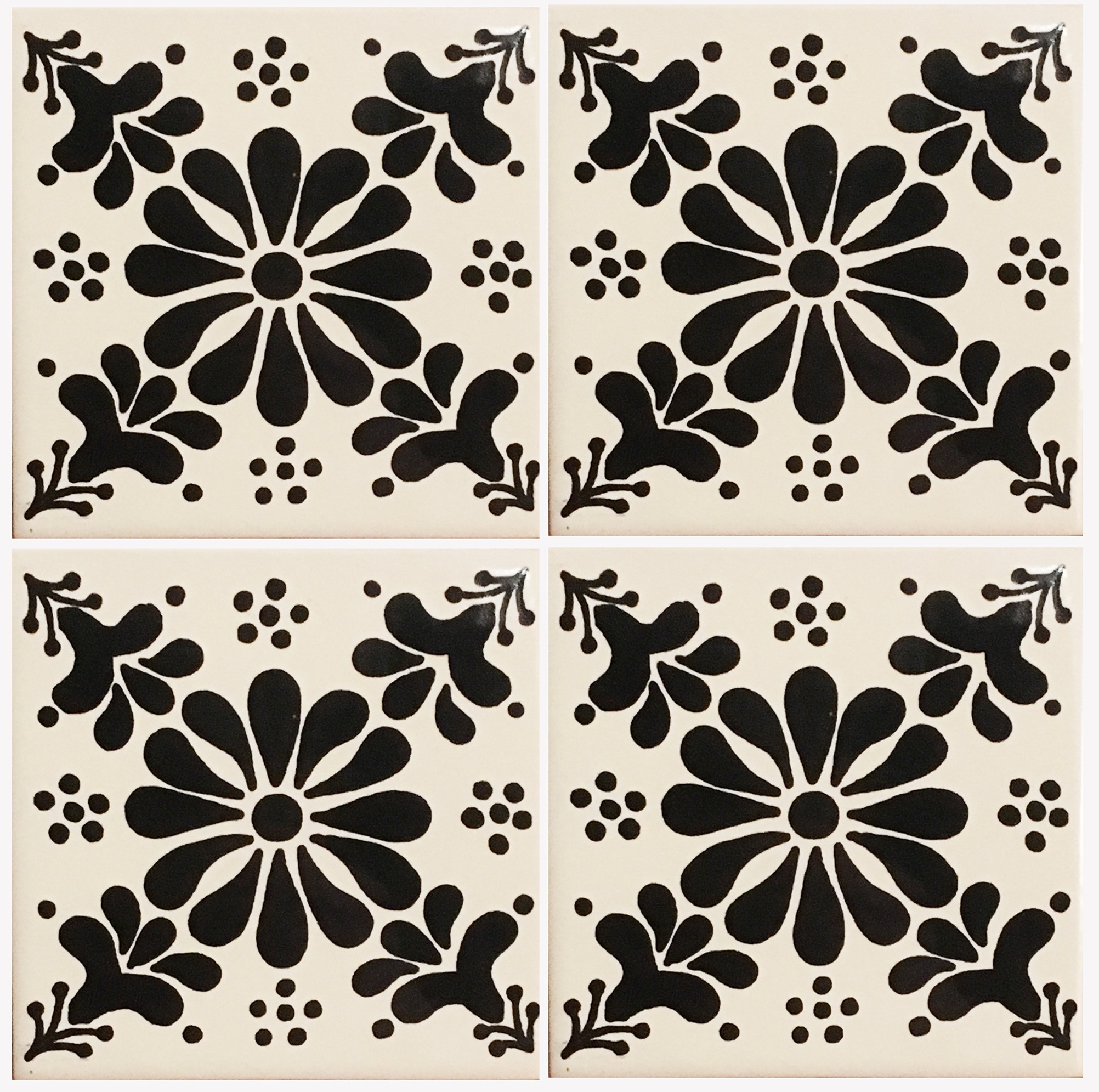 Mexican Talavera Tile – HAD 015_BLACK