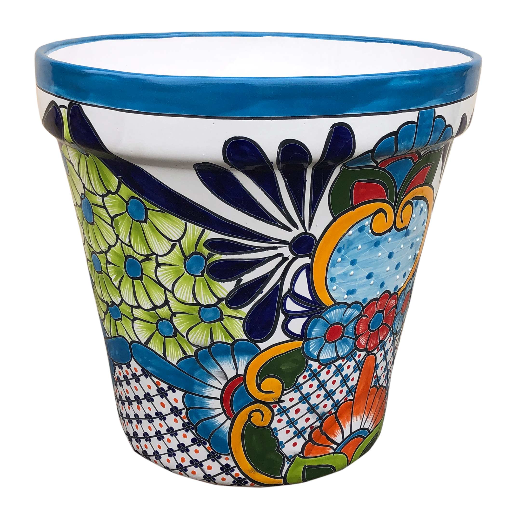 Hand Painted Ceramic Cone Flower Pot 40cm