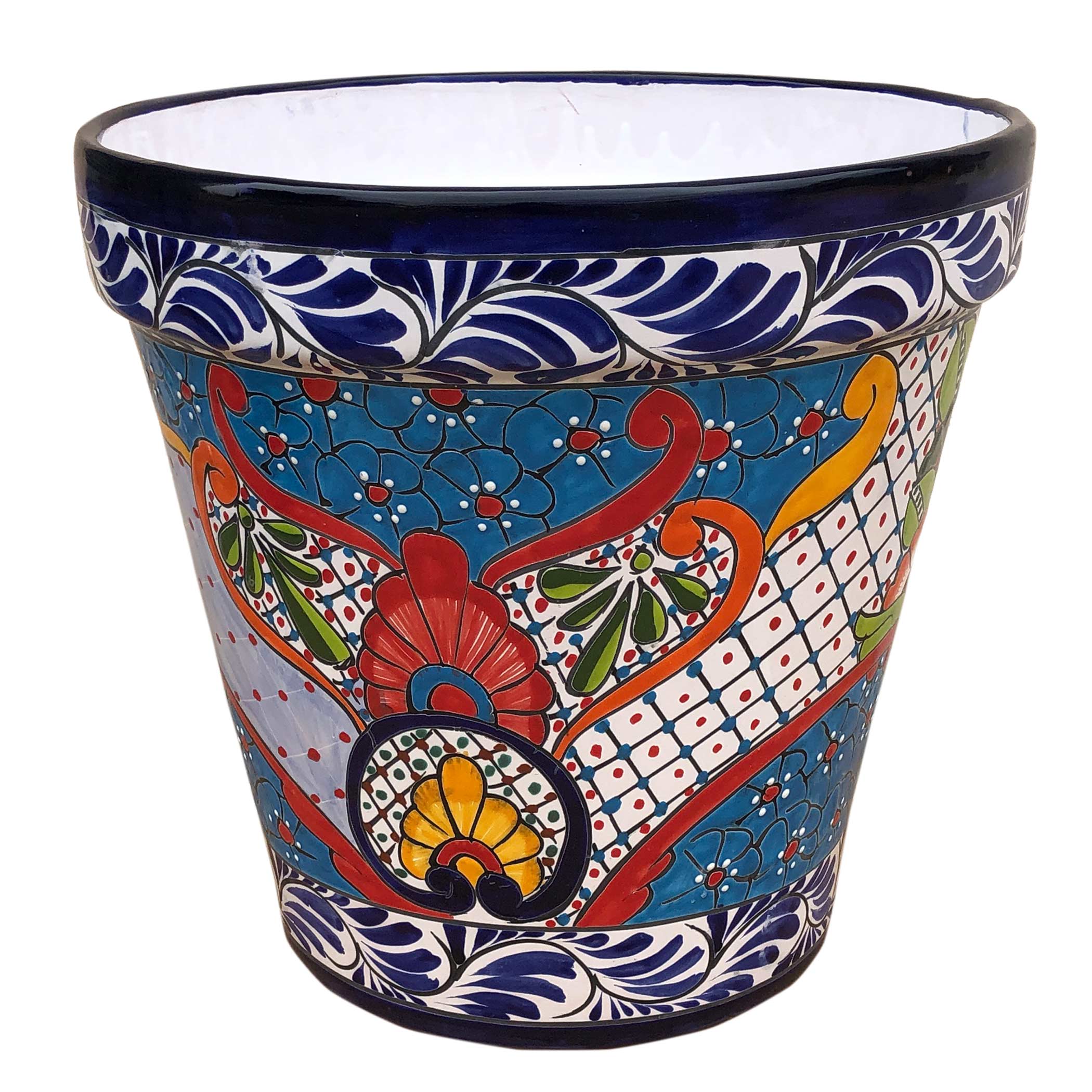 Hand Painted Ceramic Cone Flower Pot 40cm