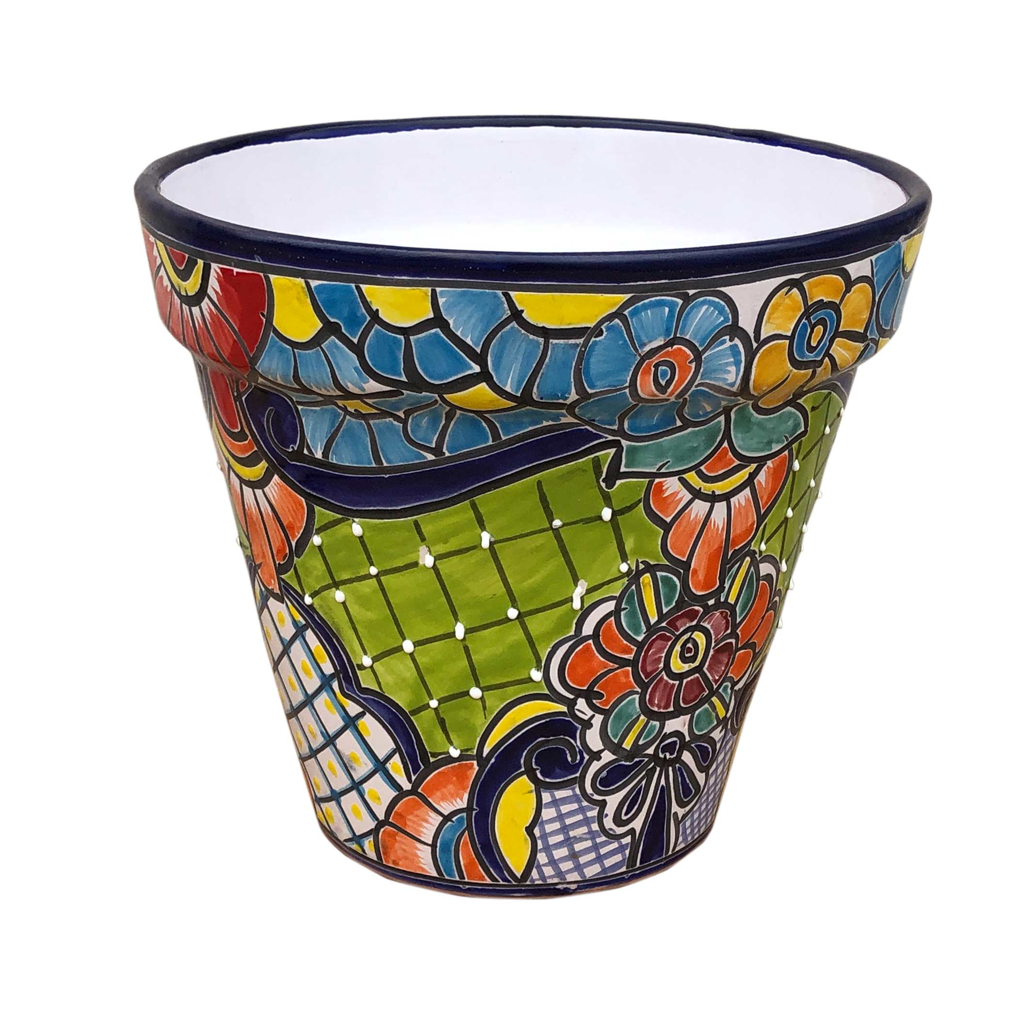 Hand Painted Ceramic Cone Flower Pot 25cm