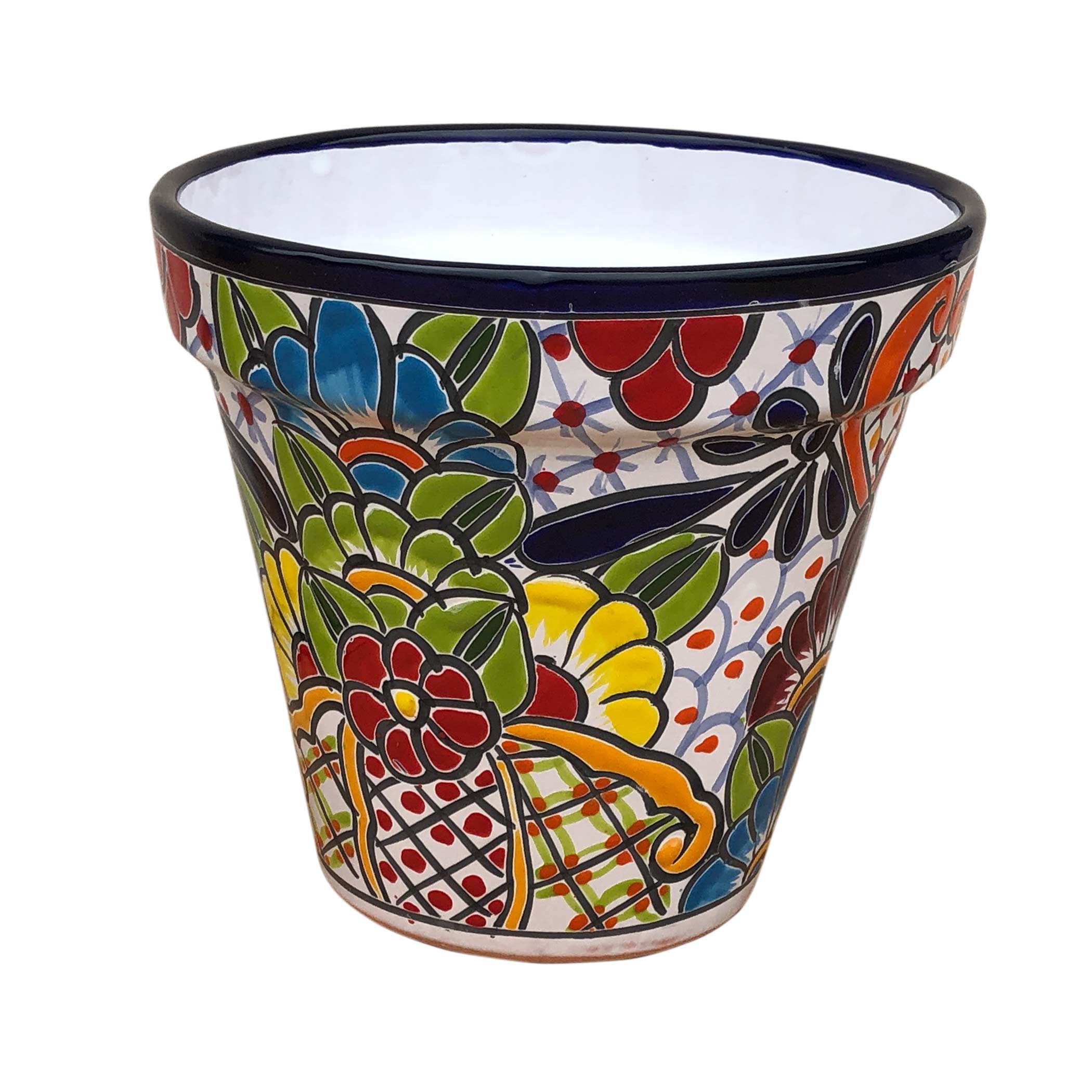 Hand Painted Ceramic Cone Flower Pot 25cm