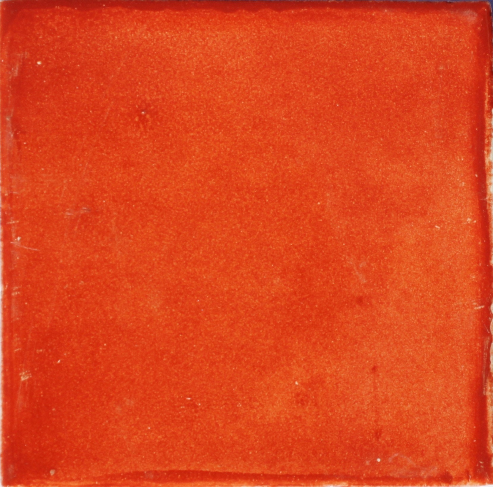 Mexican Talavera Tile – PLAIN ORANGE 15,5 x 15,5cm