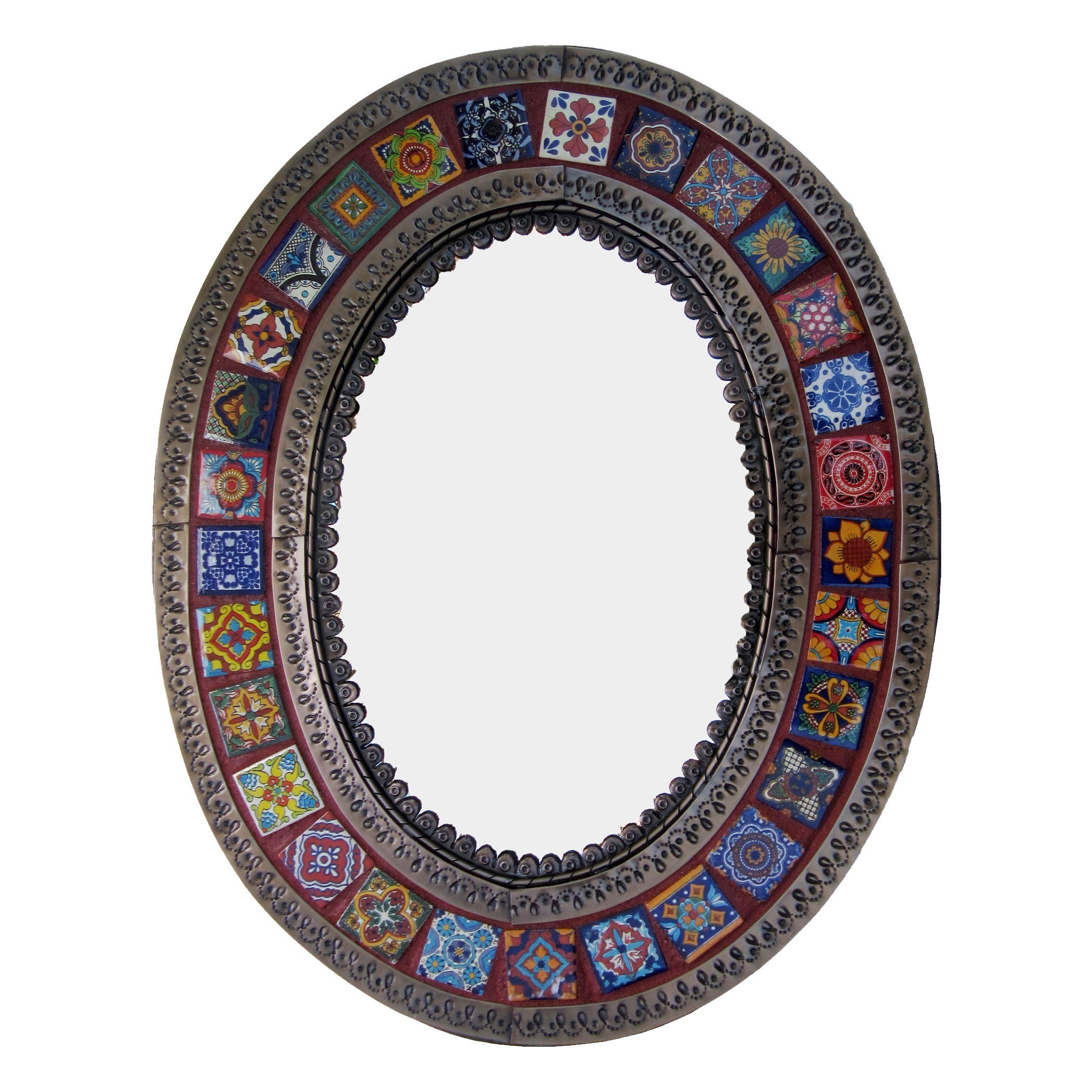 Tiled Mirror - Oval (70cm x 55cm)