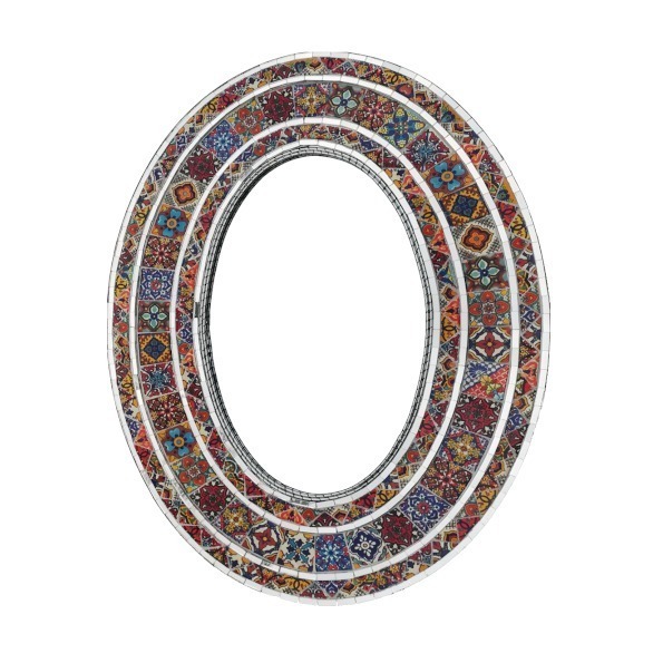 Vitral Tiled Mirror- Oval (80cm x 60cm)