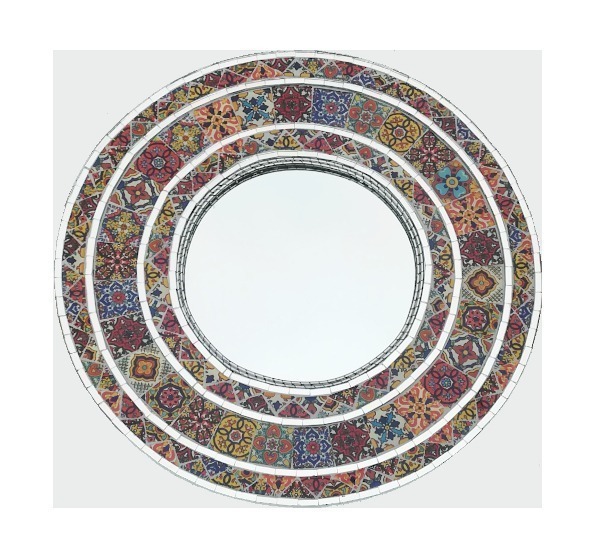 Vitral Tiled Mirror - Round (60cm)
