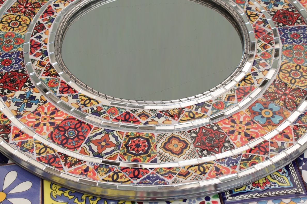 Vitral Tiled Mirror - Round (60cm)