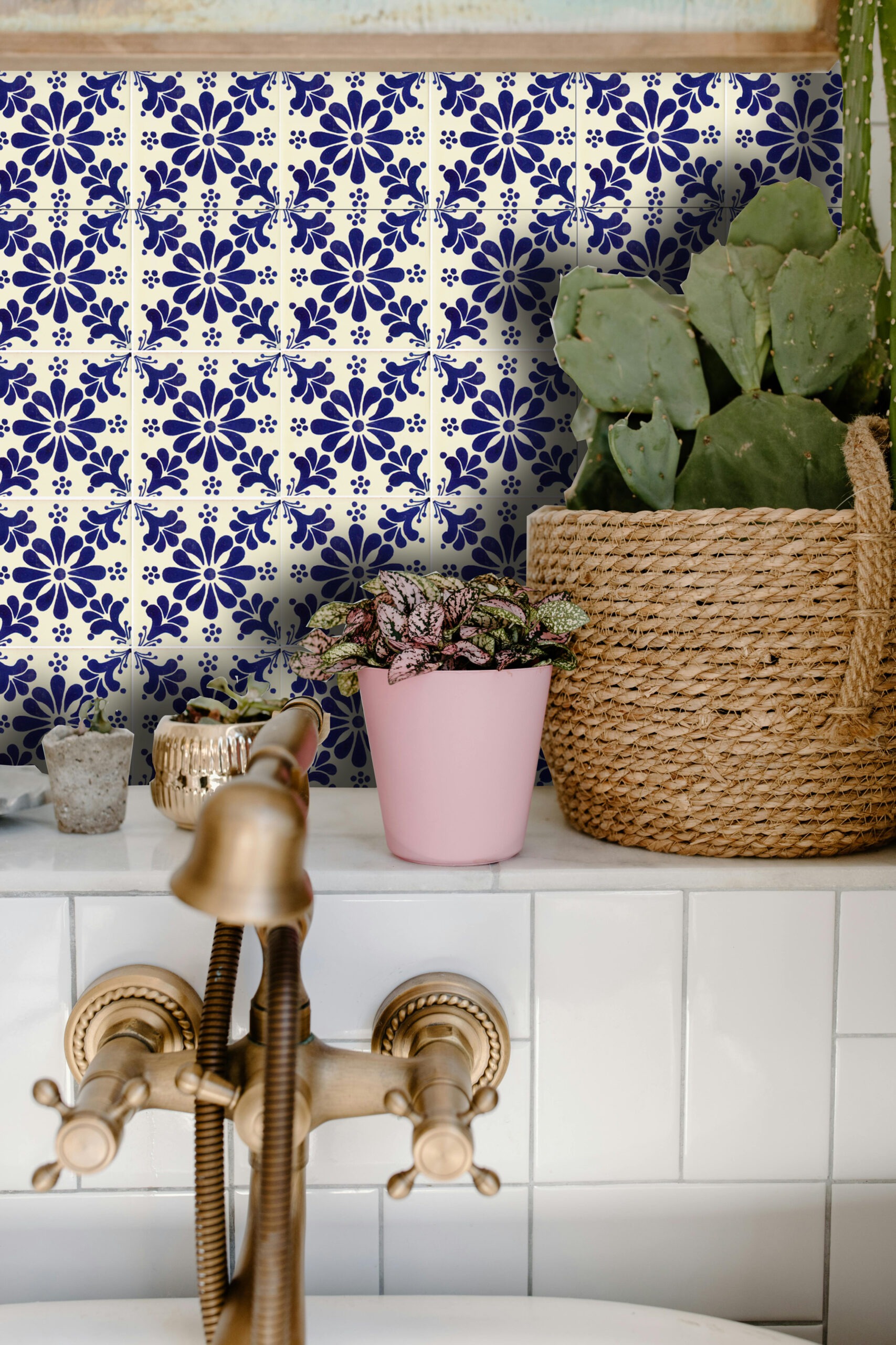 Mexican Talavera Tile – HAD015_COBALT