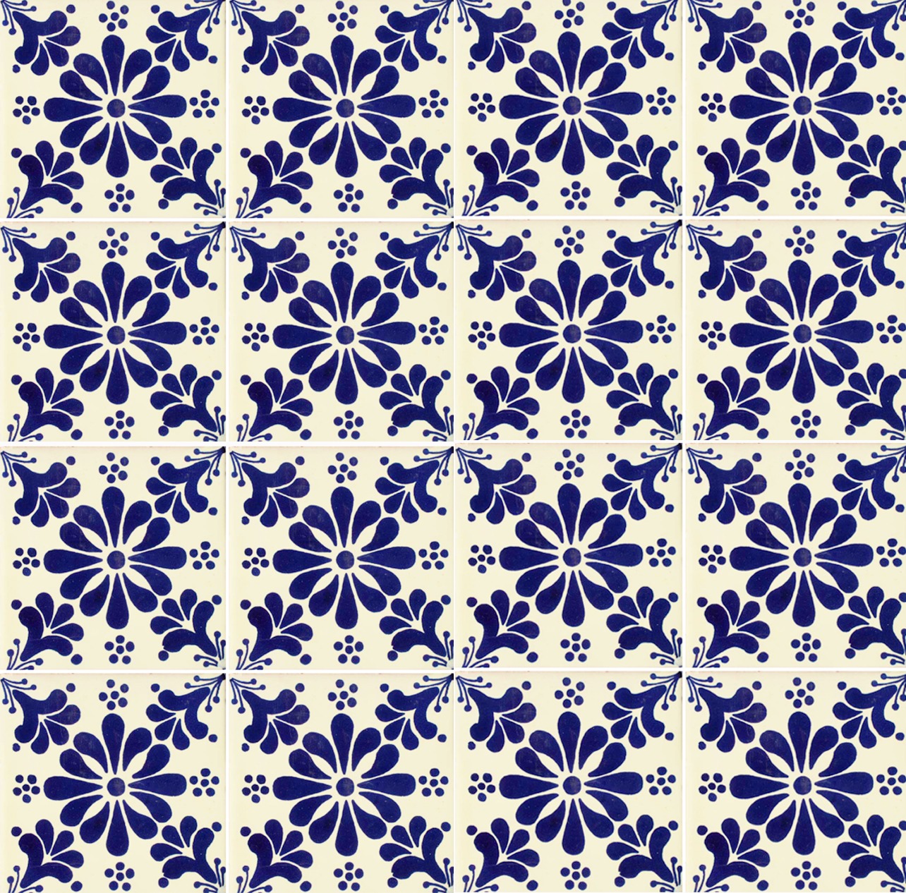 Mexican Talavera Tile – HAD015_COBALT